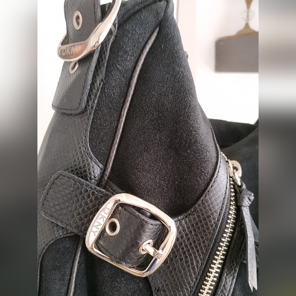DKNY Suede Hobo Hand Bag - Picture 7 of 14